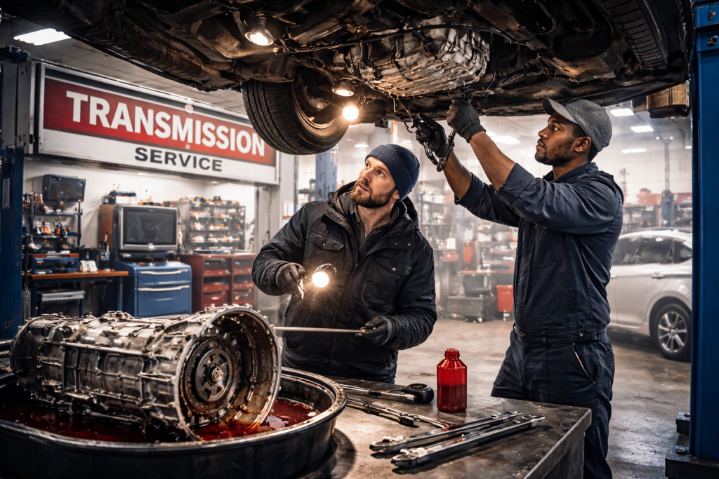 Professional transmission inspection helps diagnose shifting and slipping problems