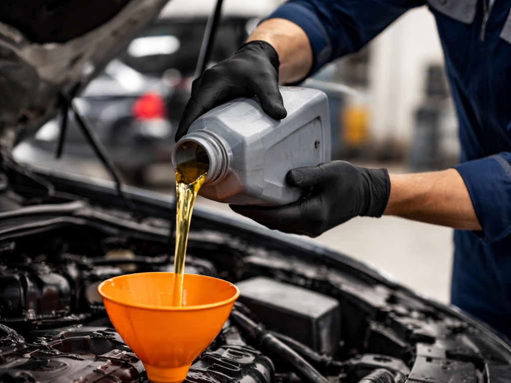 Oil change service in Calgary automotive repair shop
